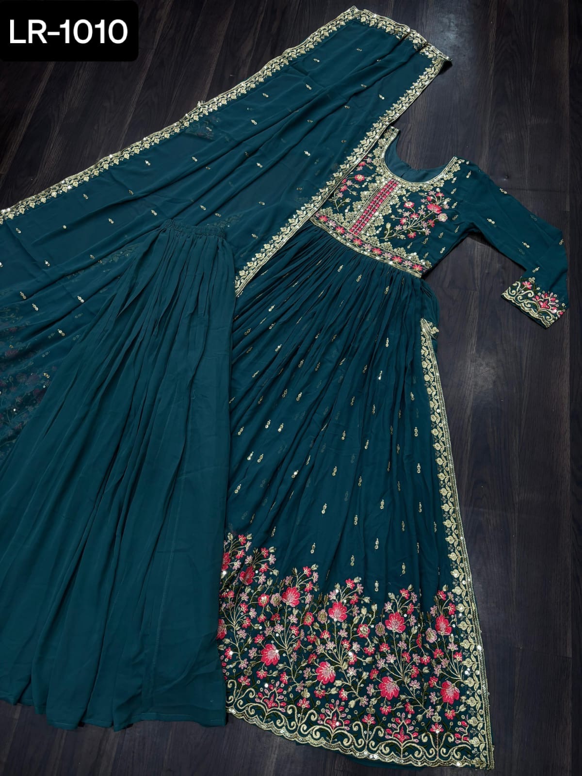 Embroidered Anarkali Dress with Dupatta