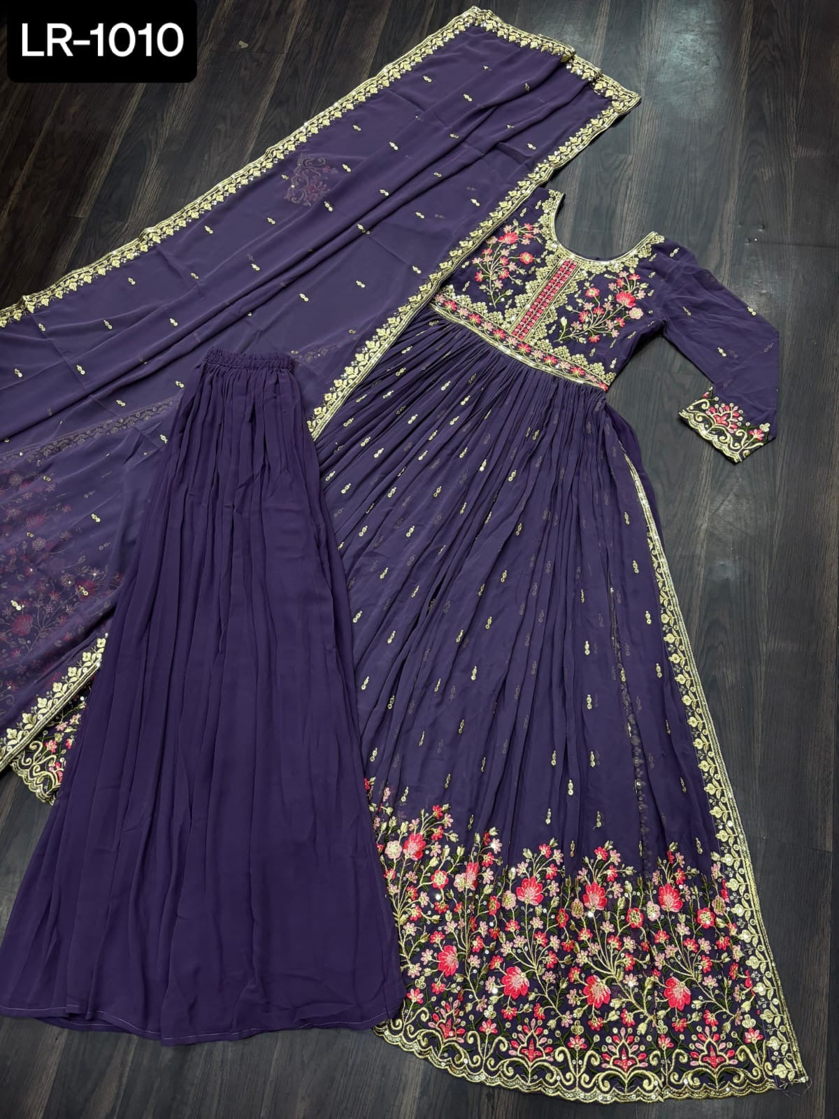 Embroidered Anarkali Dress with Dupatta